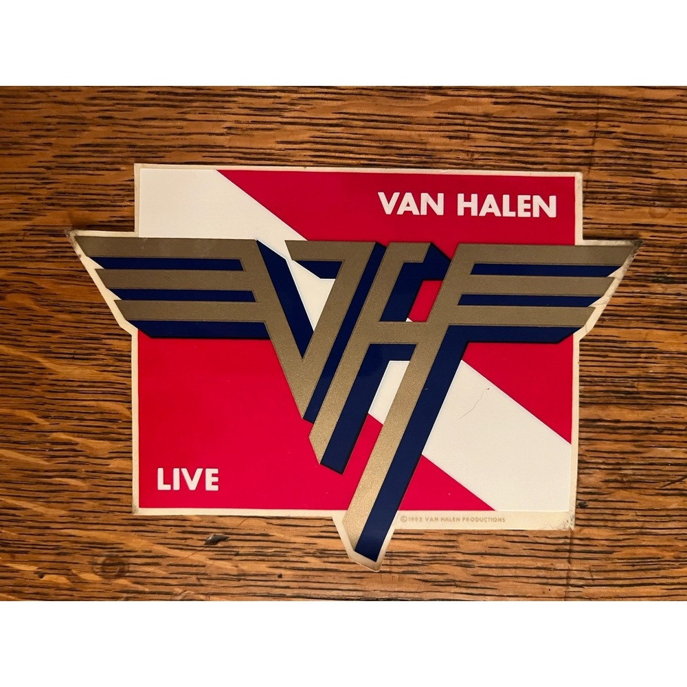 ORIGINAL VAN HALEN STICKER / DECAL VAN HALEN LIVE DIVER DOWN 1982 VTG